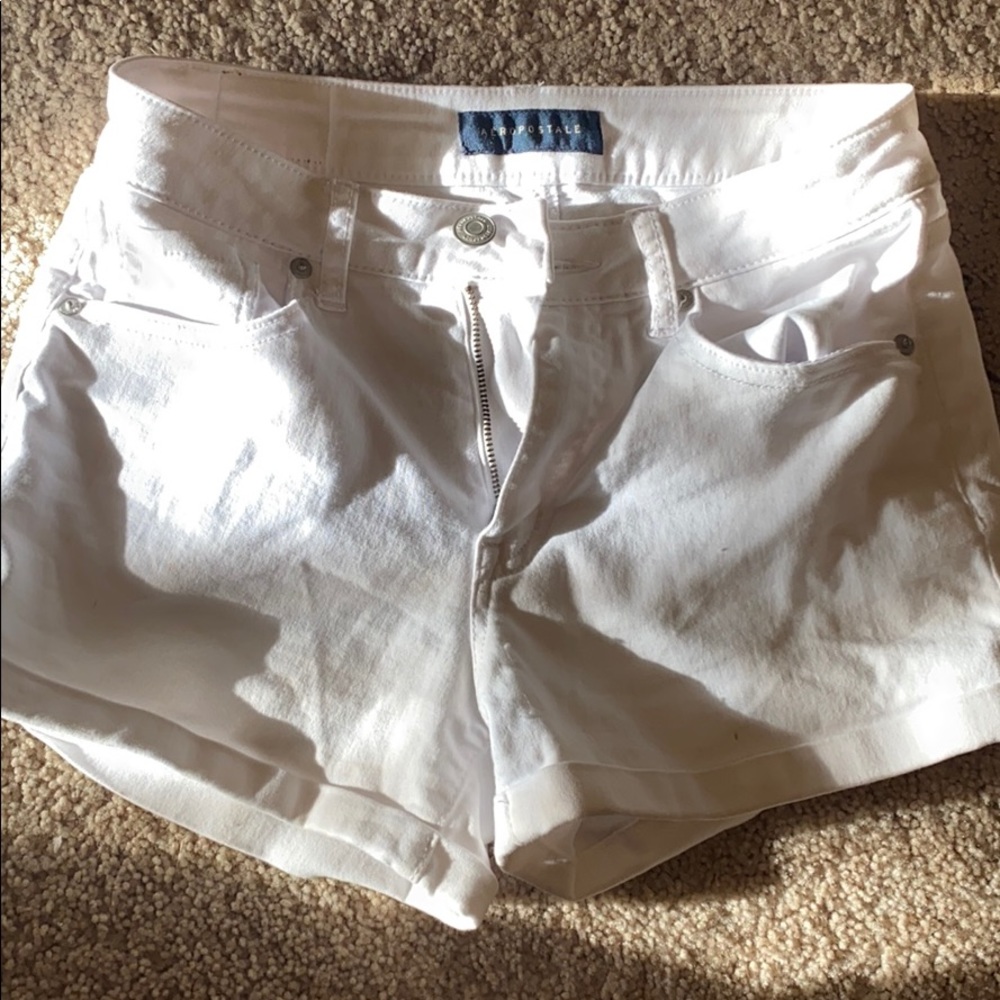 Aeropostale white jean shorts